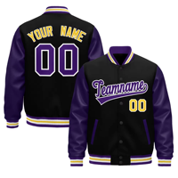 Veste universitaire en sergé de coton 260 GSM pour homme, style Letterman, boutonnée, classique, maillot de baseball universitaire, personnalisable, OEM, vente en gros