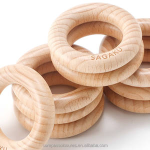 批发天然山毛榉木未加工DIY木环，用于工艺家居装饰 - Product Image 3