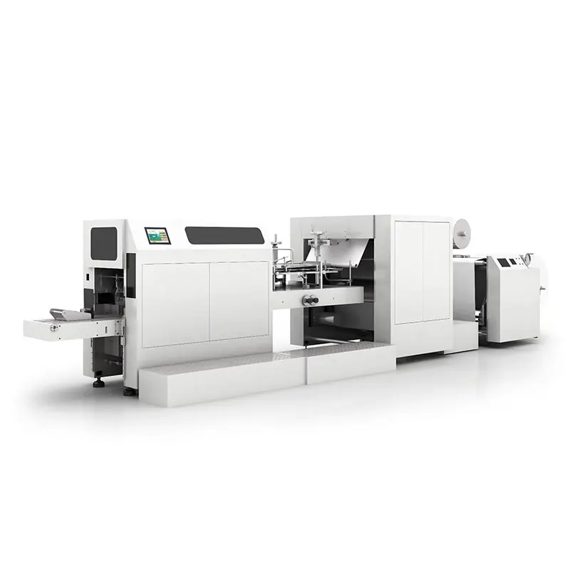 Precio de la máquina para hacer bolsas de papel en China Máquina para hacer bolsas de papel Kraft con impresión
