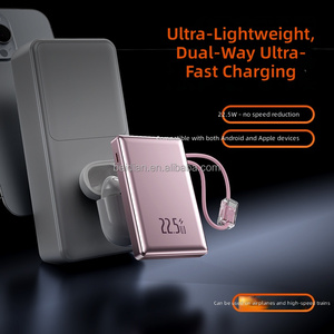 Banco de Energía Delgado de Alta Capacidad de 10000 mAh, Estación de Carga Portátil de Carga Rápida de 22.5 W, Cargador de Teléfono <span class=keywords><strong>Celular</strong></span> con Cables Integrados y Pantalla LED - Product Image 5