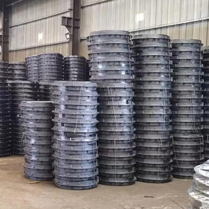 고품질 연성 주철 맨홀 뚜껑, 시립용 내구성 원형 수로 덮개, 도로 안전용 우물 뚜껑 - Product Image 4