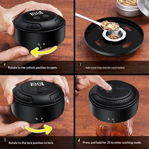 Ensemble d'outils de bar réutilisables pour fumeur de cocktails moderne de 4e génération avec lumières RGB pour l'infusion de whisky à la maison ou en soirée - Vente en gros - Product Image 3