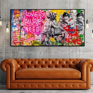 Pintura al óleo de Arte de Graffiti callejero para niños y niñas, carteles artísticos de pared, impresiones, imágenes de pared para sala de estar, decoración del hogar - Product Image 5