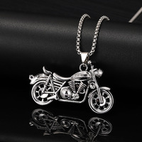 Nouveau Collier Croix en Titane Style Chrétien Europe-Amérique Printemps 2026 Bijoux Unisexe Pendentif Moto Perles Incrustées de Diamants