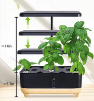 Jardin hydroponique intelligent d'intérieur avec réservoir d'eau de 5 L et lumière de croissance LED pour faire pousser des légumes et des herbes à la maison