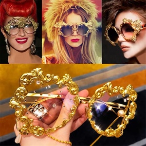 Steampunk carré lunettes de soleil femmes 2020 luxe métal <span class=keywords><strong>mode</strong></span> surdimensionné lunettes de soleil hommes Vintage lunettes de soleil UV400 Oculos Feminino - Product Image 2