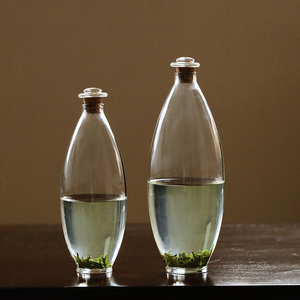Bottiglia <span class=keywords><strong>per</strong></span> Tè in Vetro con Tappo in Sughero, Caraffa <span class=keywords><strong>per</strong></span> <span class=keywords><strong>Acqua</strong></span> in Borosilicato a Forma Ovale - Product Image 1