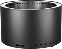 Brasero d'extérieur rond de grande taille en acier inoxydable à faible émission de fumée avec tiroir, pour copeaux de bois, vente en gros de haute qualité