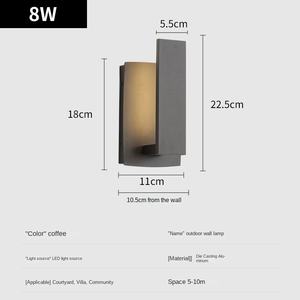 Lampe murale extérieure moderne à incandescence en acier inoxydable, style simple, étanche, éclairage solaire pour portail, villa, cour, jardin, terrasse - Product Image 5