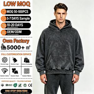 men's hoodies Heavyweight French Terry Cropped Hoodie Custom Printed Zip up Hoodie 100% Cotton Distressed Hoodie for Men - Product Image 1