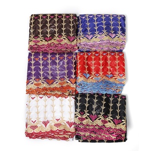 <span class=keywords><strong>Bazin</strong></span> Riche africain brodé, dentelle, Tulle, tissu pour femmes, fête, mariage - Product Image 5