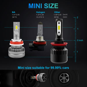 Nailnao — ampoules de voiture à haute luminosité Led, H4, H7, H11, 12000lm/paire, 100w/paire, tailles lumineuses, de conduite - Product Image 3