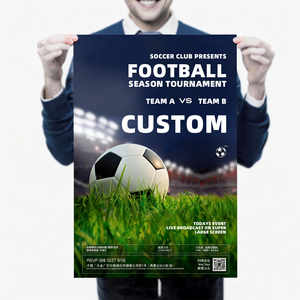Affiche de football personnalisée pour <span class=keywords><strong>d</strong></span>écoration murale, impression offset sur papier fantaisie, taille personnalisée, pour la maison, le bureau, la <span class=keywords><strong>d</strong></span>écoration sportive - Product Image 1