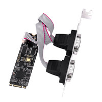 Tarjeta Serial Lekuo de Alta Velocidad M.2 a 2 Puertos RS232 con Velocidad de Transmisión de 921.6 Kbps para Sistemas Industriales Integrados