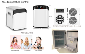 Mini réfrigérateur à usage domestique Réfrigérateur cosmétique portable de 15 litres avec affichage numérique pour le stockage, double refroidissement, personnalisable - Product Image 6