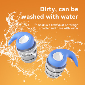 <span class=keywords><strong>Tapones</strong></span> <span class=keywords><strong>para</strong></span> los Oídos de Silicona Reutilizables e Impermeables, Diseño de Cola de Pescado, Intraaurales, Aislamiento Acústico, Reducción de Ruido - Product Image 4
