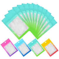 Petit sachet personnalisable à fermeture éclair Emballage en feuille d'aluminium étanche à l'humidité pour colliers et pierres précieuses à faible quantité minimale de commande