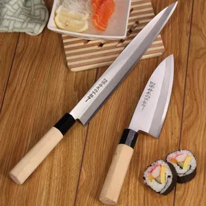 Coltello da cucina professionale da 6 pollici Deba coltello da Sushi giapponese Yanagiba da 12 pollici in acciaio inossidabile Cuchillo De Chef con manico in legno