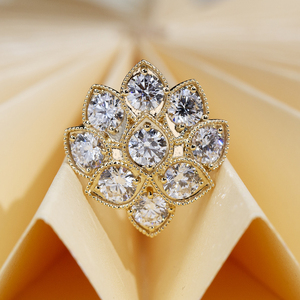 Bague en or 18 carats avec diamant de laboratoire taille ronde Messi Jewelry MSR-2198 pour femme - Product Image 5