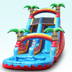 Tobogán inflable comercial NBINFLATABLE, tobogán de agua inflable de palmera tropical con piscina para niños y adultos - Product Image 6