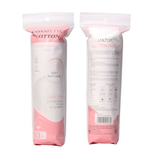 LMLTOP - Discos de Algodón Biodegradables de 3 Capas para Desmaquillar, Discos de Algodón para Limpieza Facial, para Tiendas Minoristas, Bajo MOQ, Paquete a Granel - Product Image 1