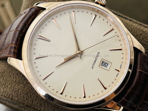 Reloj de Cuarzo para Hombre de Negocios, con Logotipo Personalizado, Marca Privada, Caja de Acero y Cuero Genuino, con Zafiro Único - Product Image 4