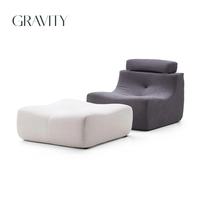 Nouvel Arrivage – Fauteuil Pliant Confortable et Minimaliste Idéal pour Appartement, avec Repose-Pieds Intégré, pour Salon