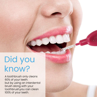 Brosse interdentaire orthodontique pour espaces entre les dents, nettoyeur à poils souples, fil dentaire pour appareils dentaires, élimination de la plaque, vente en gros