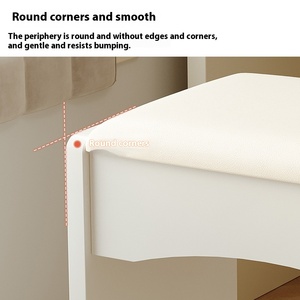 Silla clásica moderna <span class=keywords><strong>de</strong></span> <span class=keywords><strong>madera</strong></span> para uñas, espejo iluminado, <span class=keywords><strong>tocador</strong></span> para dormitorio <span class=keywords><strong>de</strong></span> <span class=keywords><strong>niñas</strong></span>, modelo <span class=keywords><strong>de</strong></span> banco, taburete <span class=keywords><strong>de</strong></span> maquillaje, <span class=keywords><strong>tocador</strong></span> <span class=keywords><strong>de</strong></span> estilo MDF para uso doméstico - Product Image 4