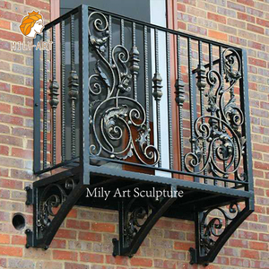 Fenêtre de terrasse en fer forgé classique européenne personnalisée <span class=keywords><strong>MILY</strong></span>, fenêtres en fer forgé pour la protection - Product Image 2