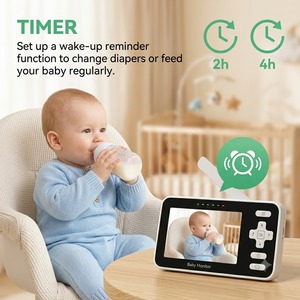 Monitor para Bebés PTZ de 720P con Pantalla IPS de 4 Pulgadas, Cámara de Video de Largo Alcance (300m), Batería de 3000mAh, Audio Bidireccional, VOX y Canciones de Cuna - Product Image 2