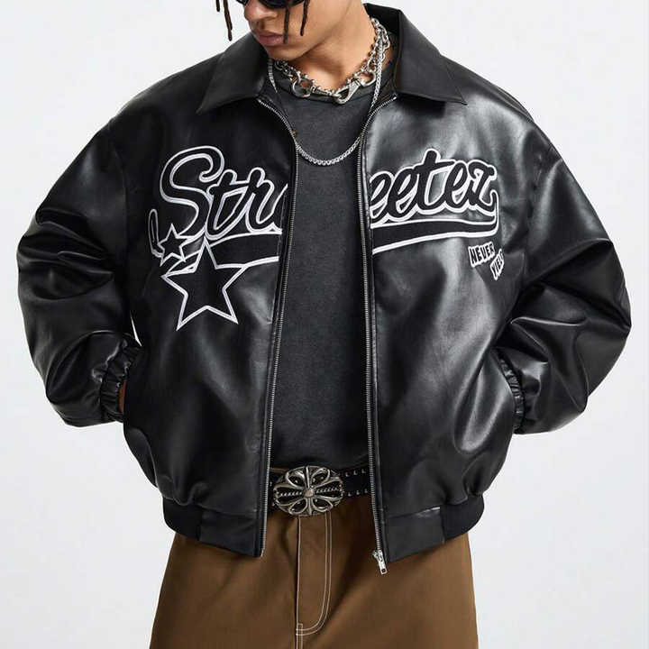 Fahsyee Chaquetas De Cuero Para Hombre, Chaqueta De
