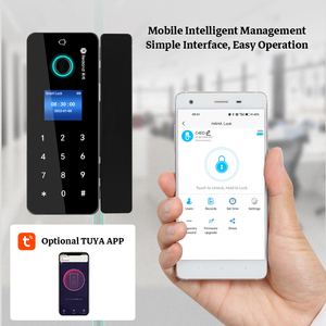 สมาร์ทล็อกลายนิ้วมือดิจิทัลไบโอเมตริกซ์ ZDL21208เหมือนจริงพร้อมแอป Tuya และการ์ดหน่วยความจำสำหรับประตูสำนักงานอาคารกระจก - Product Image 5