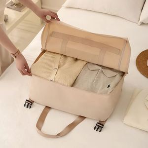Sac de voyage pliable léger en gros, grande capacité, sac de rangement pour bagages, sac de sport avec logo personnalisé - Product Image 2