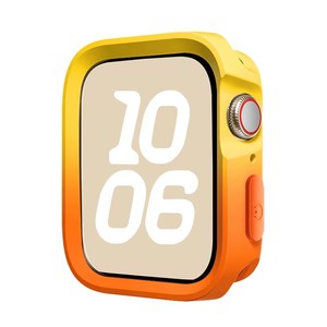 أحدث جراب من البولي يورثين الحراري المجوف الناعم الملون بالحلوى لساعة Iwatch بألوان مزدوجة من البولي يورثين الحراري غطاء لساعة Iwatch10 من البولي يورثين الحراري مع زر برتقالي - Product Image 3