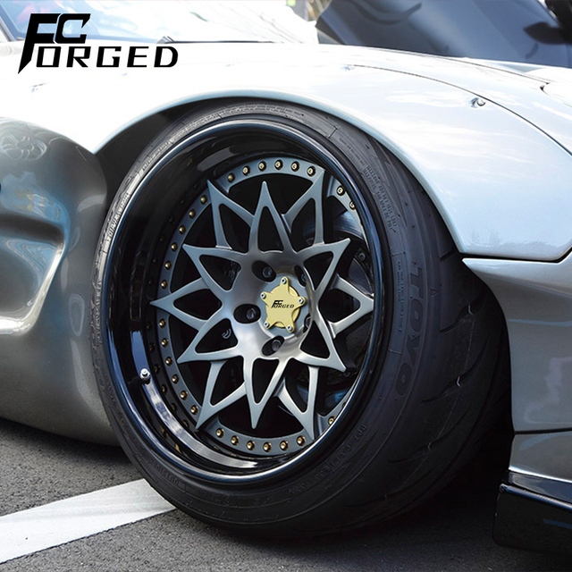 Wheels New 2-Piece Sport Racing Wheel 50mm-40mm-25mm 5x114.3 5x120 5x130 15 16 17 18 19 20 26 Passenger Car Rim Alloy Jante