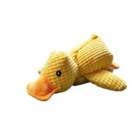 Nouvelle petite peluche pour chiens de compagnie, en forme de canard en coton et caoutchouc, qui émet des sons, offrant des avantages éducatifs et anti-stress