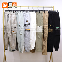 Celana Cargo Panjang Vintage Geryon untuk Pria, Celana Kerja Multi Kantong, Celana Bekas Thrift, Pakaian Bekas, 45kg MOQ Bal Grosir