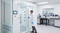 Nouveau Système d'Interverrouillage de Porte de Douche d'Air Purifiée Conforme GMP avec Filtre HEPA en Acier Inoxydable 304 pour Entrée en Zone Stérile Pharmaceutique