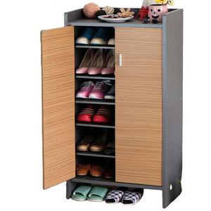 Factory Direct Sale Wooden <b>Shoe</b> <b>Rack</b> with Doors - Entryway <b>Storage</b> Cabinet, Organizer, Space-Saving, Bulk Order - Product Image 1