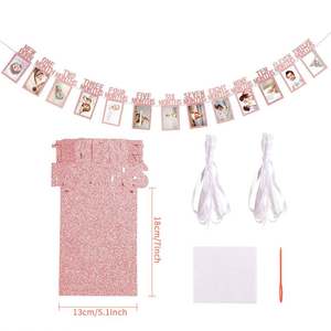 عيد ميلاد الطفل الجديد وضع خلفية حفلة عيد ميلاد 12 شهرا لافتة الطفل الأول صور العلم - Product Image 4