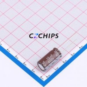 DHG400M156H200S1AA Through-Hole <b>Aluminum</b> <b>Electrolytic</b> <b>Capacitor</b> Through hole,D10xL20mm 15uF 20% 400V 320mA-100kHz - Product Image 1