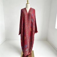 Vêtements islamiques Loriya pour femmes, abaya de luxe en pashmina, style Dubaï, abaya modeste pour femmes, robe musulmane avec hijab