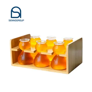 Ensemble de verres à cocktail avec Logo personnalisé, verres à whisky, abricot, verre de mélange, jus de boisson, avec support en bois, 1 pc - Product Image 1