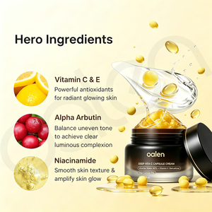 Crema Facial Luxfume de Marca Privada con Vitamina C en Perlas Doradas y Niacinamida, Textura en <span class=keywords><strong>Gel</strong></span> Iluminadora e Hidratante, Mejora la <span class=keywords><strong>Piel</strong></span> Áspera - Product Image 3
