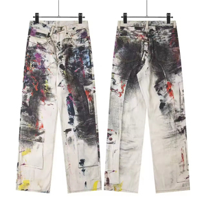 Personalizado de calidad superior de diseño de la marca de pantalones vaqueros holgados pantalones Streetwear Acne Studio Jeans para hombres - Product Image 3