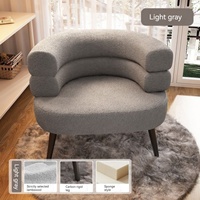 1688 Chaise de salon moderne, fauteuil de salon, fauteuil individuel en velours, fauteuil à accoudoir unique, mobilier de salon