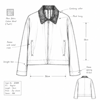 Veste de travail décontractée haut de gamme pour homme, style Detroit, en toile de coton épaisse avec fermeture éclair robuste et finition délavée vintage