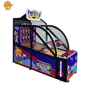 Meilleure qualité de pièces de monnaie, Clown fou échange Machine de jeu d'arcade 2 joueurs balle de lancer d'intérieur jeu pour enfants