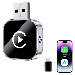 2025 mới 2in 1 không dây Carplay Android tự động cắm chơi USB xe Dongle <span class=keywords><strong>Bluetooth</strong></span> Wifi cho có dây Carplay/Andriod tự động xe hơi - Product Image 1